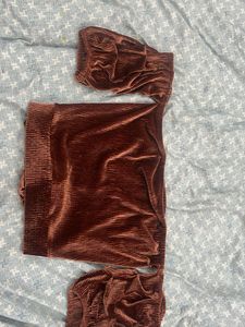 Brown Velvet Top