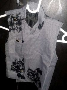 Floral Print Vest