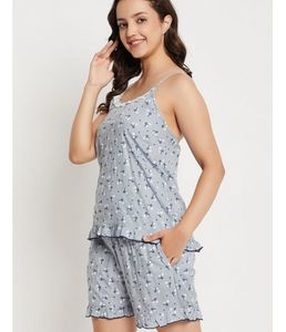 Blue Floral Cami &amp; Shorts Set
