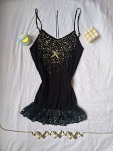 Black Embellished Top