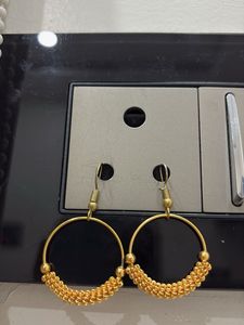 Golden Hoop Earrings