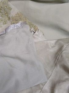 Brand New Grey stiched churidaar suit