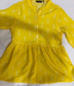 Yellow Printed Top