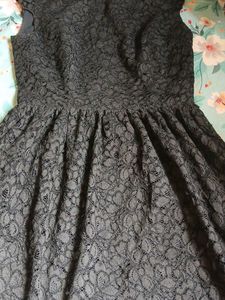 Girls&#39; Black Lace Dress