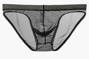 Men's Sheer Black Briefs