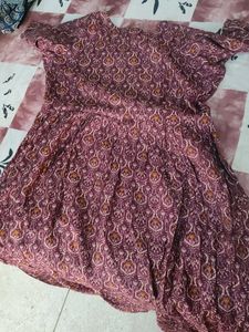 Ethnic Print Kurta nyra cut with side slit