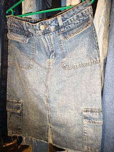 Denim Mini Skirt 32 -34 inches