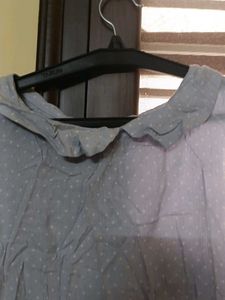 Cute Blue Polka Dot Top