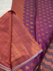Purple Banarasi Set with Copper Zari