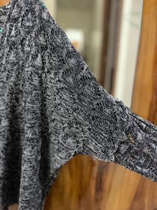 Women Casual Netted Black Top