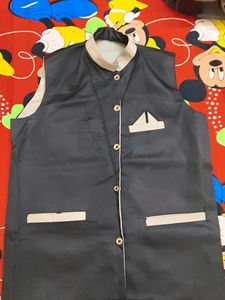 Men's Black Waistcoat