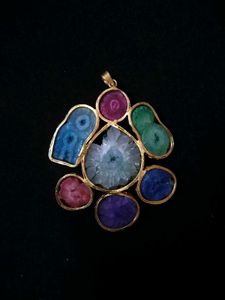 Colorful Stoned Pendant For Women