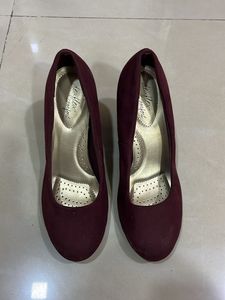 Burgundy Wedge Heels