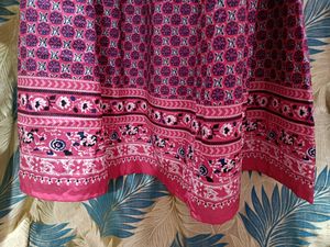 Purple poly crepe fit and flare dress