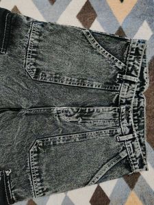 Acid Wash Cargo Jeans