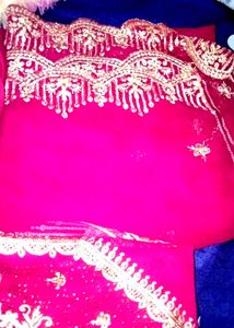 Pink &amp; Gold Embellished Suite