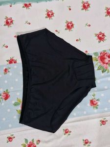 Black High-Waisted Swim Bottom