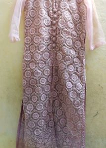 Elegant Pink Embroidered Kurta Full Set