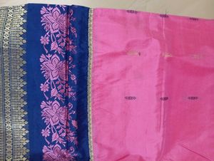 Kanjivaram Silk Nevy Blue Border &amp; False &amp; Pico