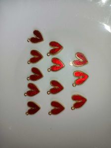 12-Heart Charms