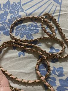 Pink Quilted Crossbody Bag