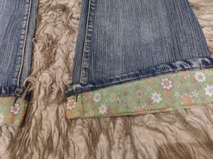 Vintage Bootcut Low Waist Patchwork Denim Jeans
