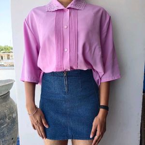 Vintage Shirt With Designer Collar