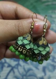 Green Earrings