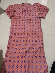 Pink Floral Print Dress