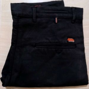 SUPERDRY Men Regular Fit Cotton Blend Pant (Black.