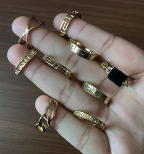 Gold Tone Ring Set - 9 Pieces