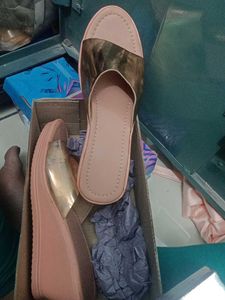Heels Sandal Golden Colour
