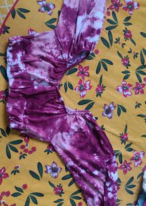 tie dye full sleeve crop top
