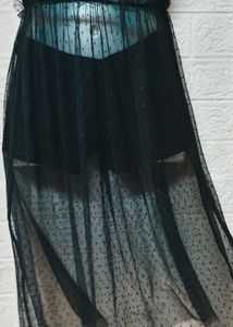 Black Polka Dot Mesh Dress S To M Size