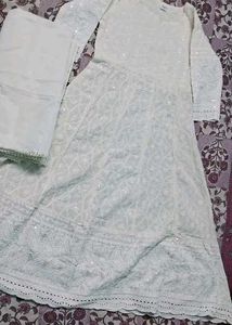 Anarkali Chicken Kurti With Dupatta