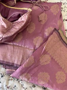 Elegant Pink Saree with Blouse