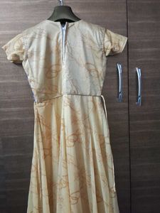 Blue With Sandal Anarkali