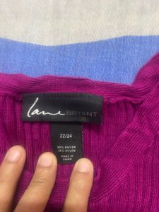 Magenta Knit Top bit woollen