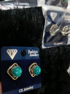 Vintage CZ Jewelry Earrings - Set of 6