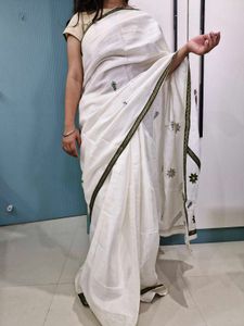 Silk Embroidery Saree For Women.