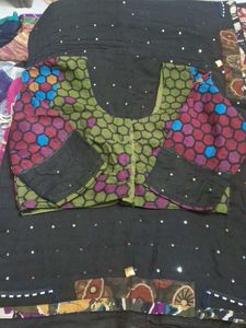 Black Sequence Work Saree