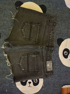 Distressed Denim Shorts