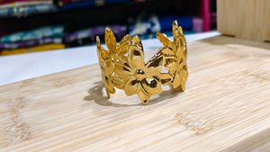 Floral Cascade Cuff Bracelet.