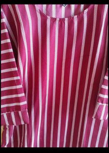 Striped Maroon Kurta
