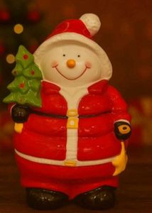 Christmas Santa Ceramic Cookie Jar