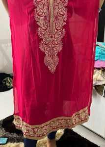 Unstitched Fabric Cut Piece With Embroidery