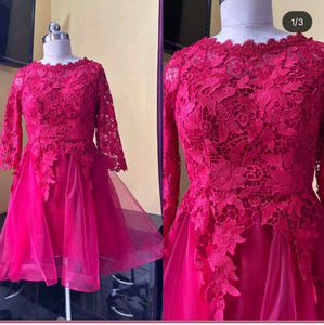 Elegant Pink Lace Dress