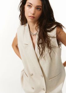 H&amp;M Sleeveless Linen Blend Vest