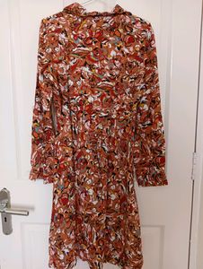 Casual Rust Color Dress from Max (Floral Midi)
