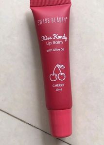 Swiss Beauty Kiss Kandy Lip Balm with Olive Oil | Moisturising | Non-Sticky | Soft &amp; Smooth Lips | Shade - Cherry, 10ml